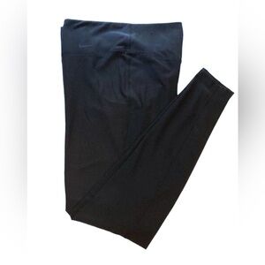 NIKE Women’s SZ M  Black Leggings Waist Pockets 88% Recycled Material